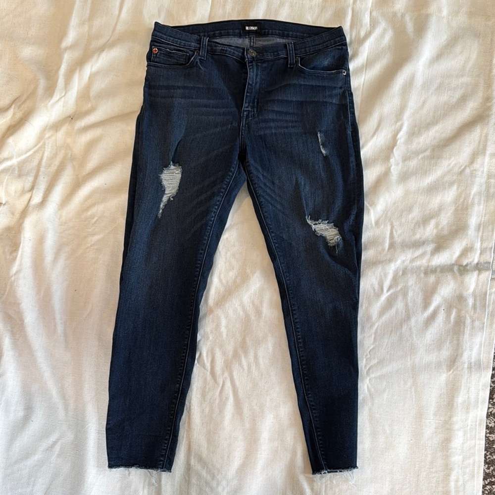 Hudson 31 Women's Blue Distressed skinny Jeans